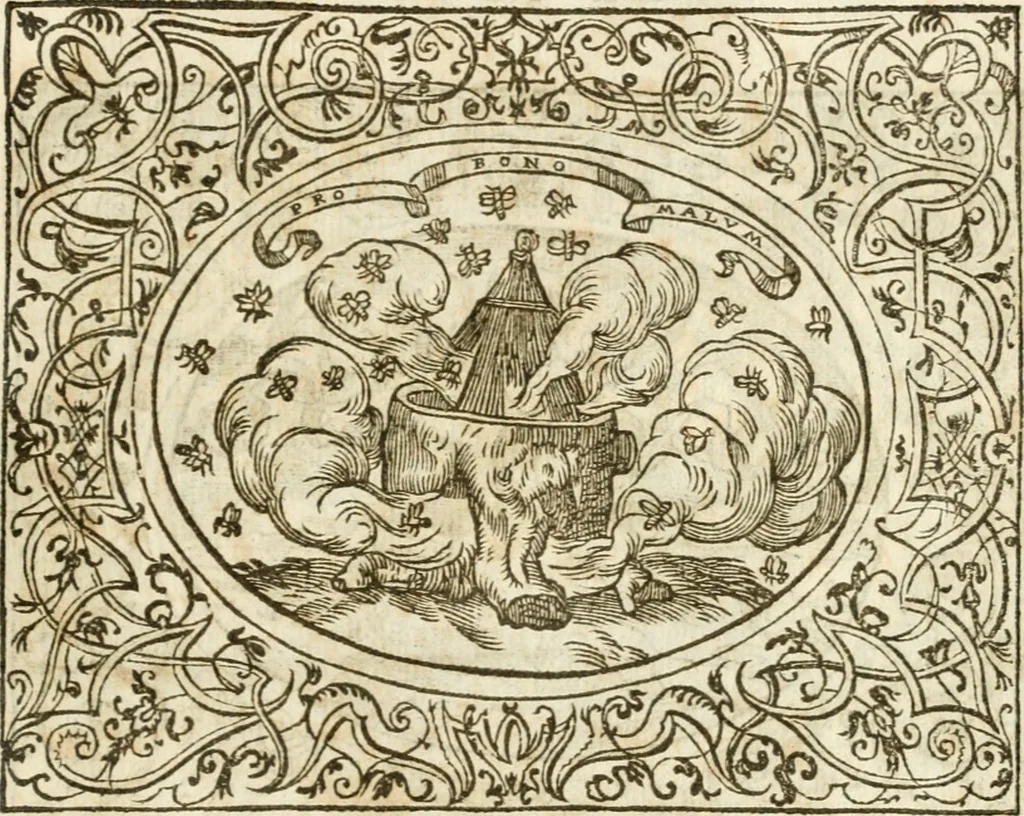 An illustration from Le sententiose imprese ; et, Dialogo, 1560, leaf 140