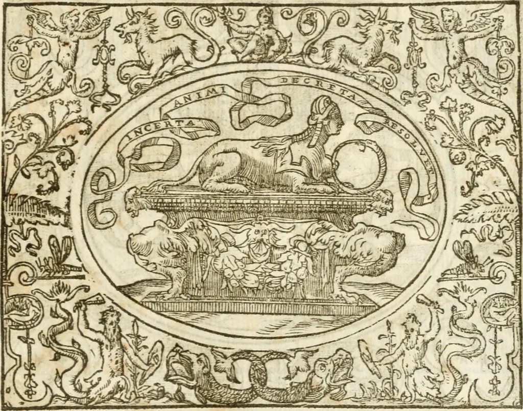 An illustration from Le sententiose imprese ; et, Dialogo, 1560, leaf 142