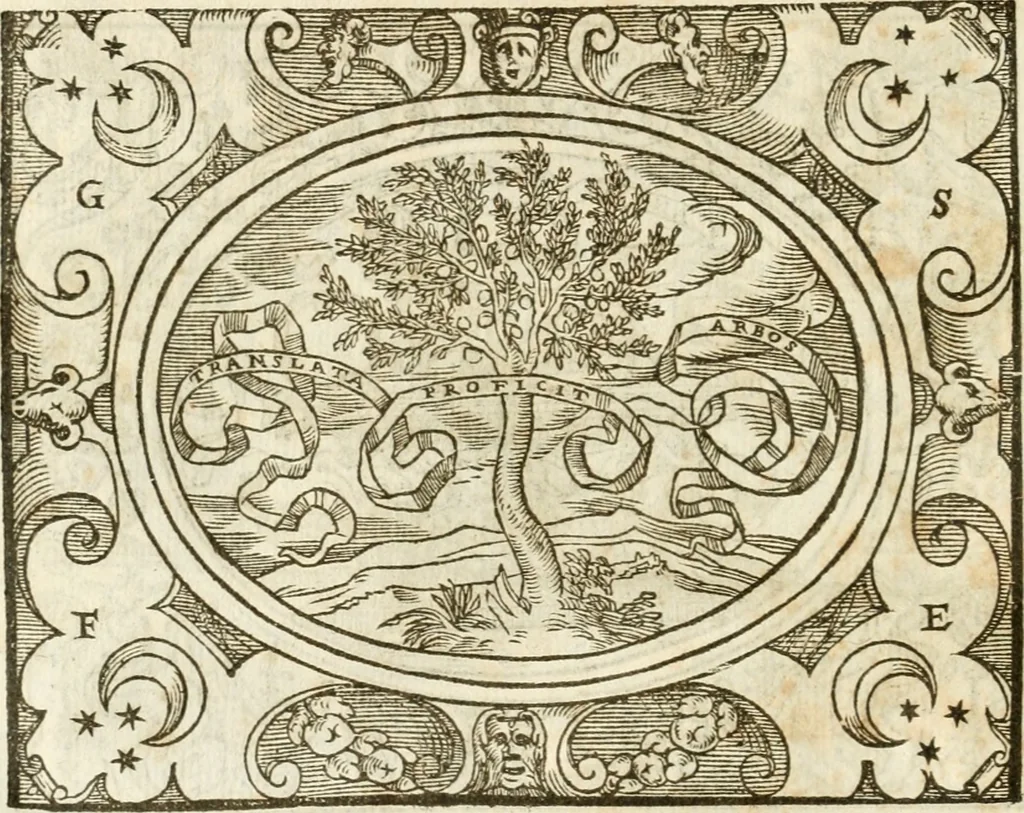 An illustration from Le sententiose imprese ; et, Dialogo, 1560, leaf 143