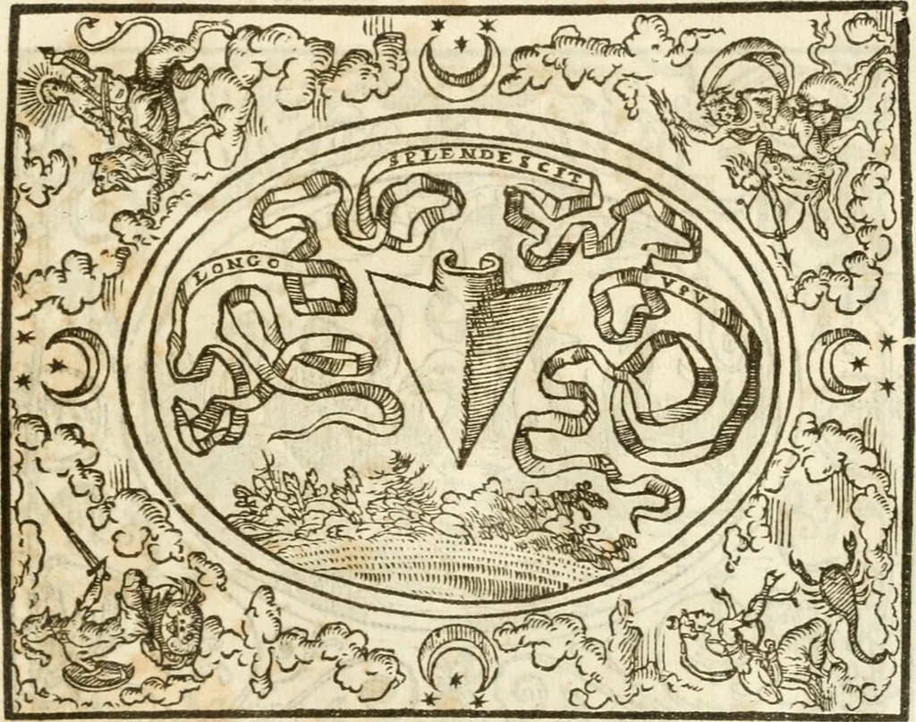 An illustration from Le sententiose imprese ; et, Dialogo, 1560, leaf 144