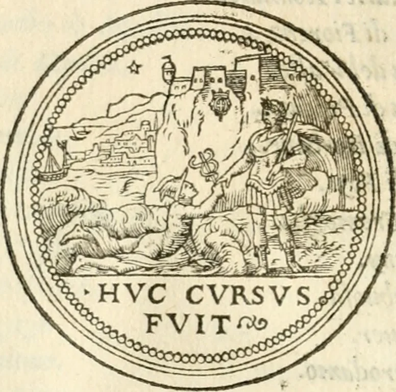 An illustration from Le sententiose imprese ; et, Dialogo, 1560, leaf 15