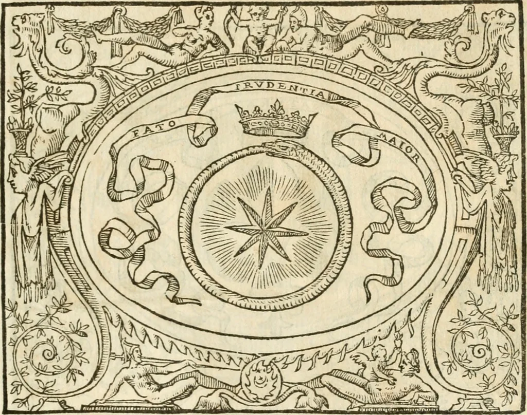 An illustration from Le sententiose imprese ; et, Dialogo, 1560, leaf 28