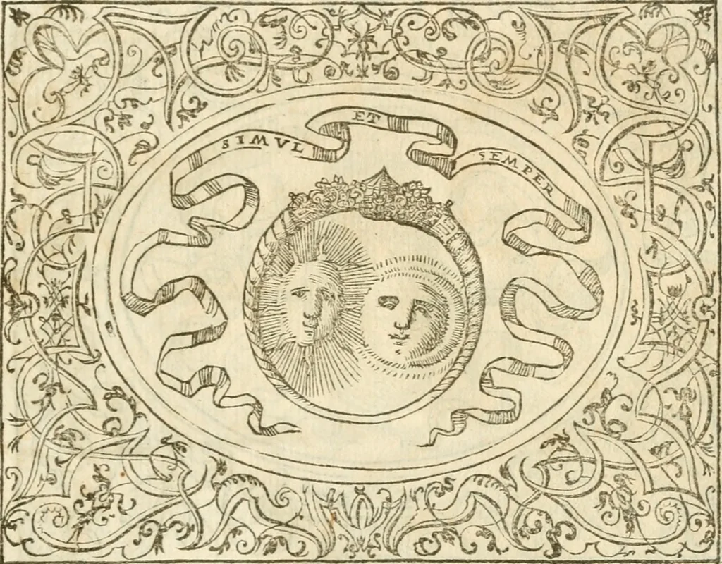 An illustration from Le sententiose imprese ; et, Dialogo, 1560, leaf 30