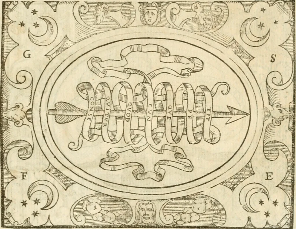An illustration from Le sententiose imprese ; et, Dialogo, 1560, leaf 34
