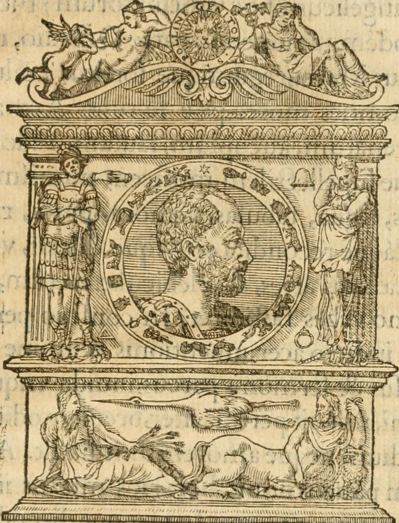 An illustration from Le sententiose imprese ; et, Dialogo, 1560, leaf 352