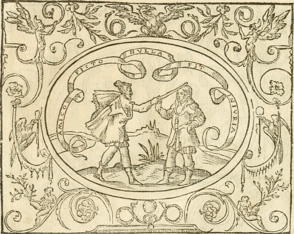 An illustration from Le sententiose imprese ; et, Dialogo, 1560, leaf 37