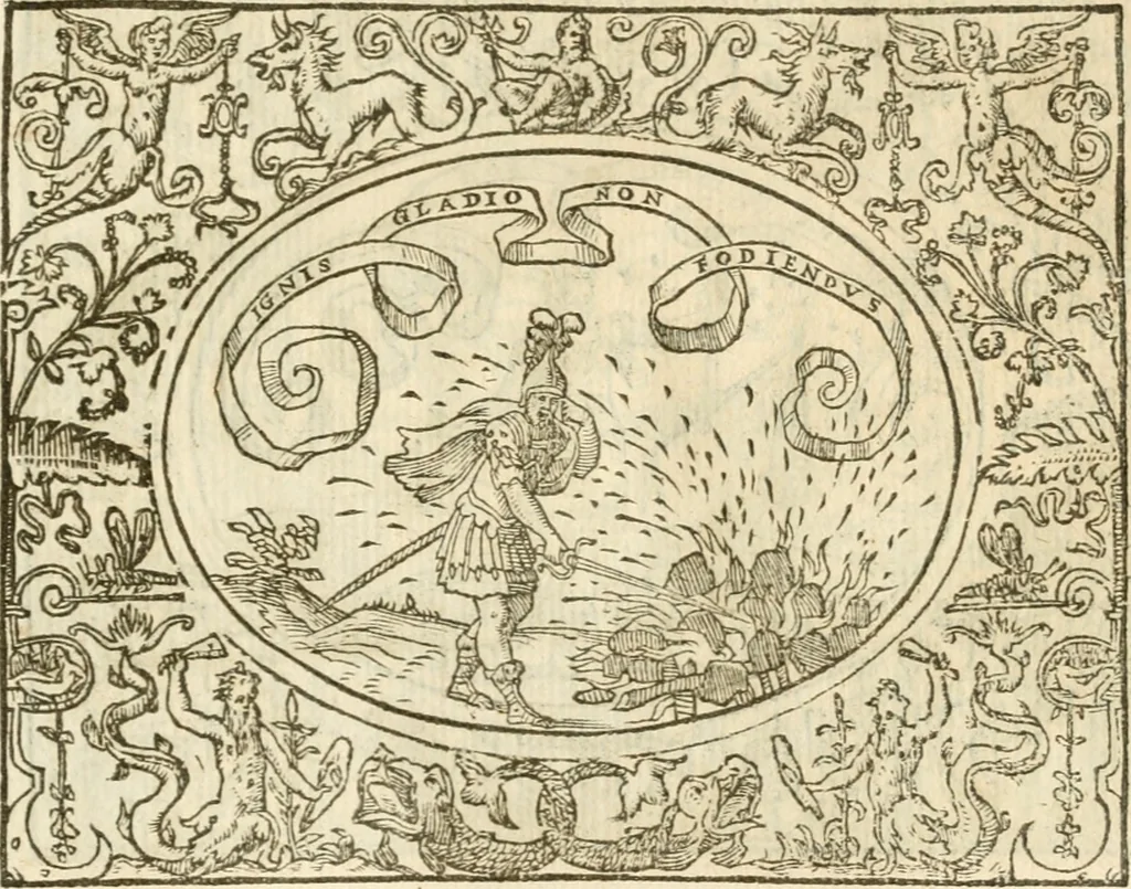 An illustration from Le sententiose imprese ; et, Dialogo, 1560, leaf 38