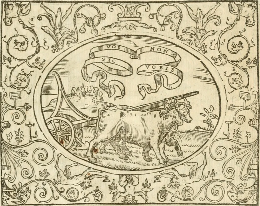 An illustration from Le sententiose imprese ; et, Dialogo, 1560, leaf 40