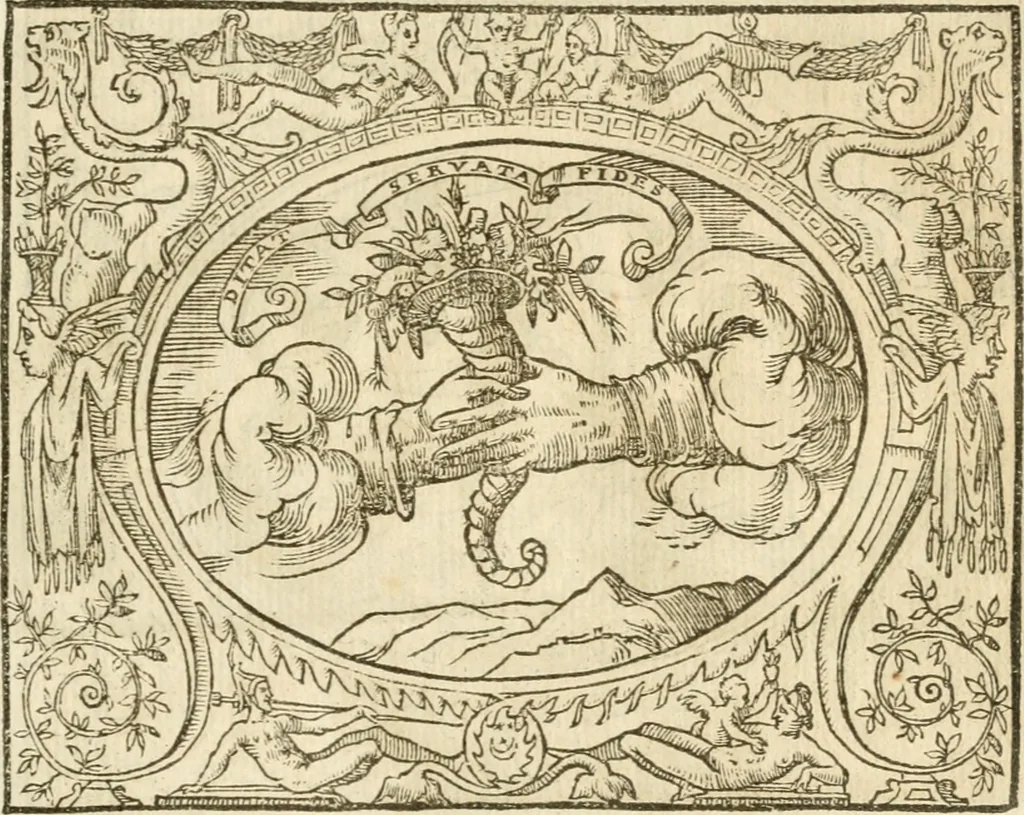 An illustration from Le sententiose imprese ; et, Dialogo, 1560, leaf 42