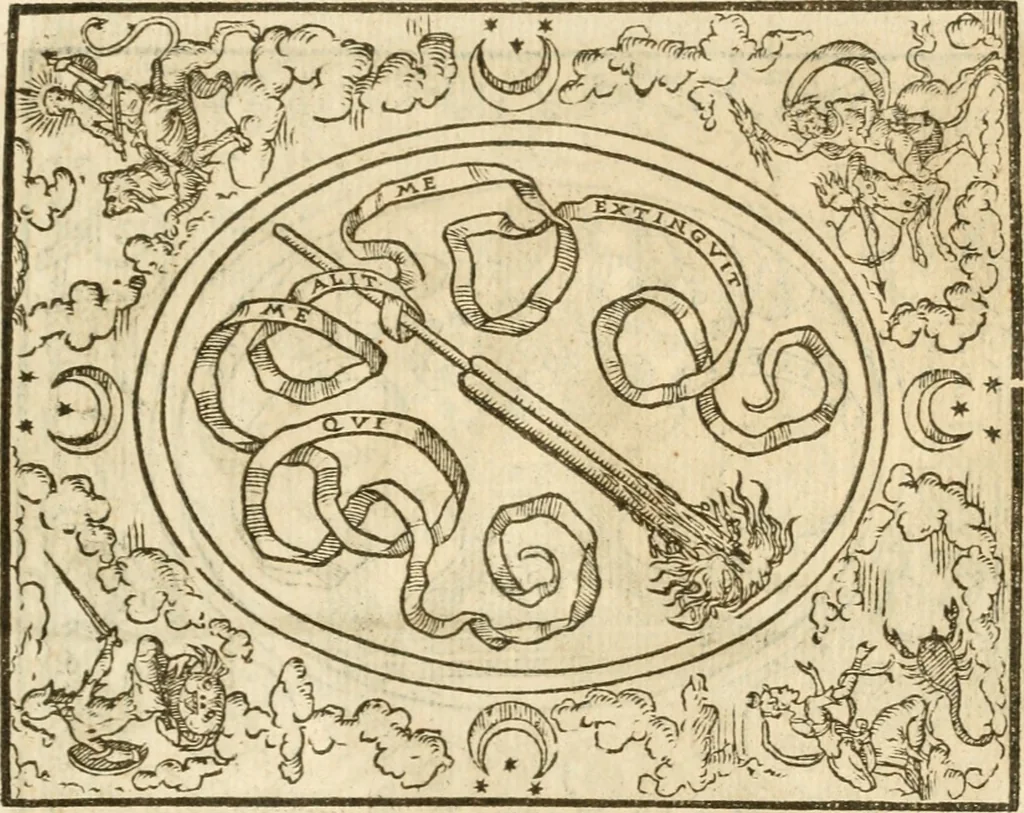 An illustration from Le sententiose imprese ; et, Dialogo, 1560, leaf 46
