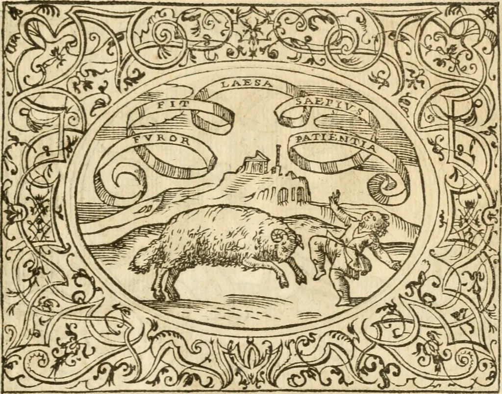 An illustration from Le sententiose imprese ; et, Dialogo, 1560, leaf 48