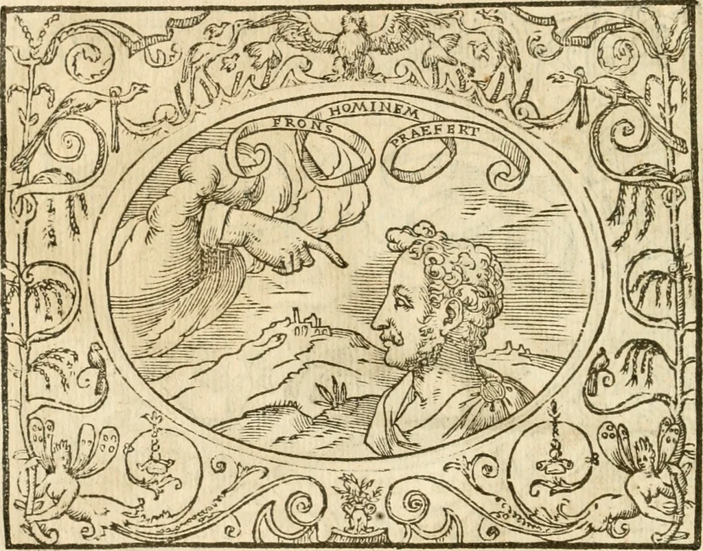 An illustration from Le sententiose imprese ; et, Dialogo, 1560, leaf 49