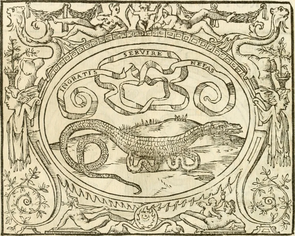 An illustration from Le sententiose imprese ; et, Dialogo, 1560, leaf 55