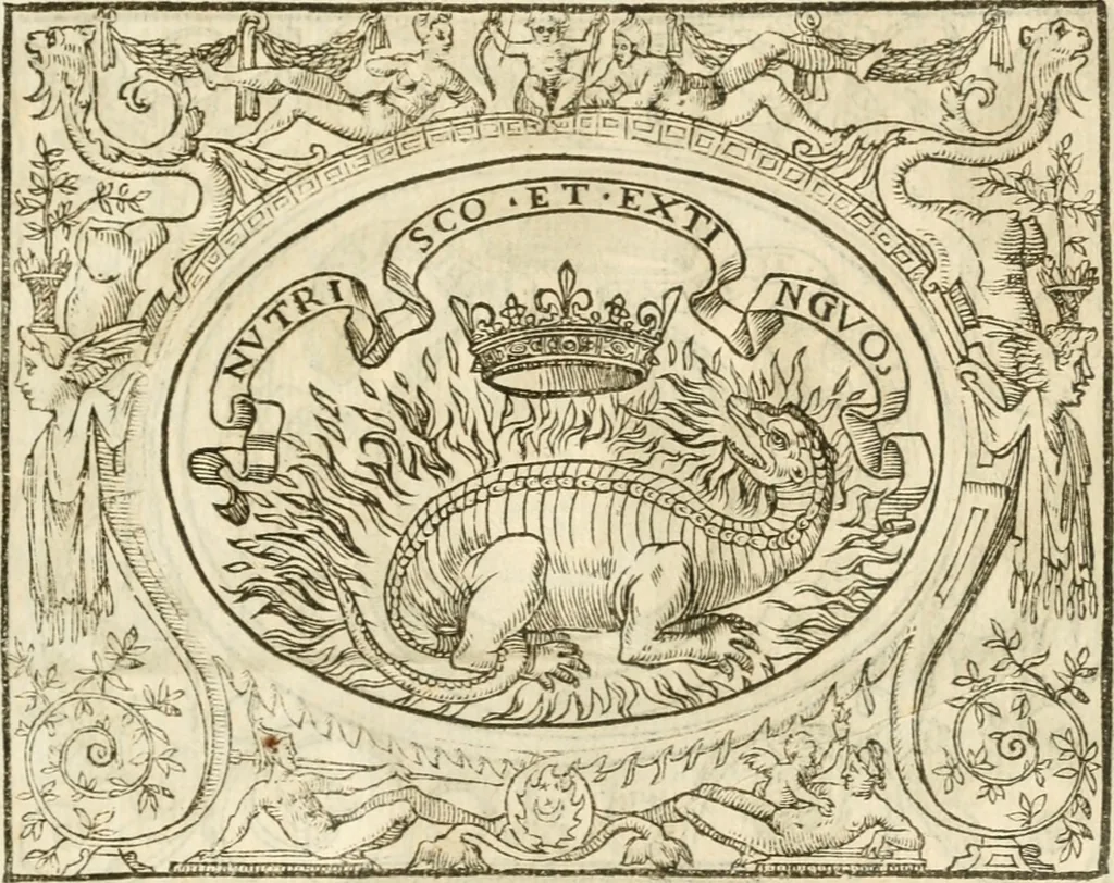 An illustration from Le sententiose imprese ; et, Dialogo, 1560, leaf 58