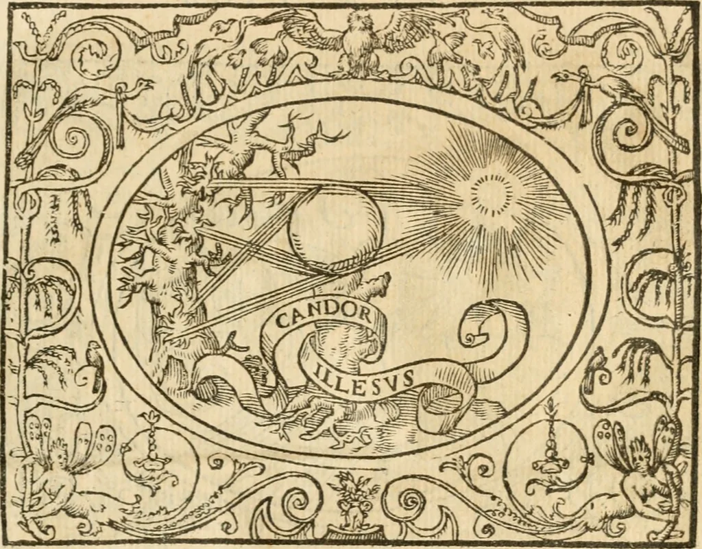 An illustration from Le sententiose imprese ; et, Dialogo, 1560, leaf 68