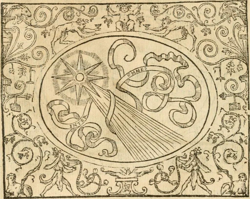 An illustration from Le sententiose imprese ; et, Dialogo, 1560, leaf 69