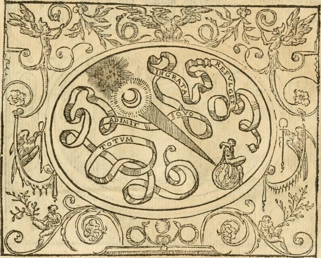 An illustration from Le sententiose imprese ; et, Dialogo, 1560, leaf 70