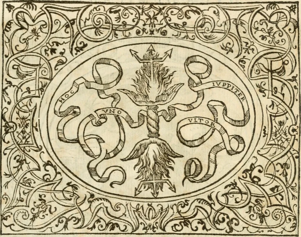 An illustration from Le sententiose imprese ; et, Dialogo, 1560, leaf 76