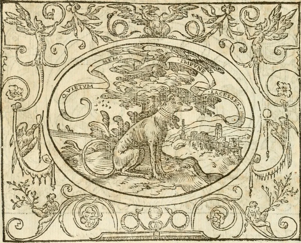 An illustration from Le sententiose imprese ; et, Dialogo, 1560, leaf 77