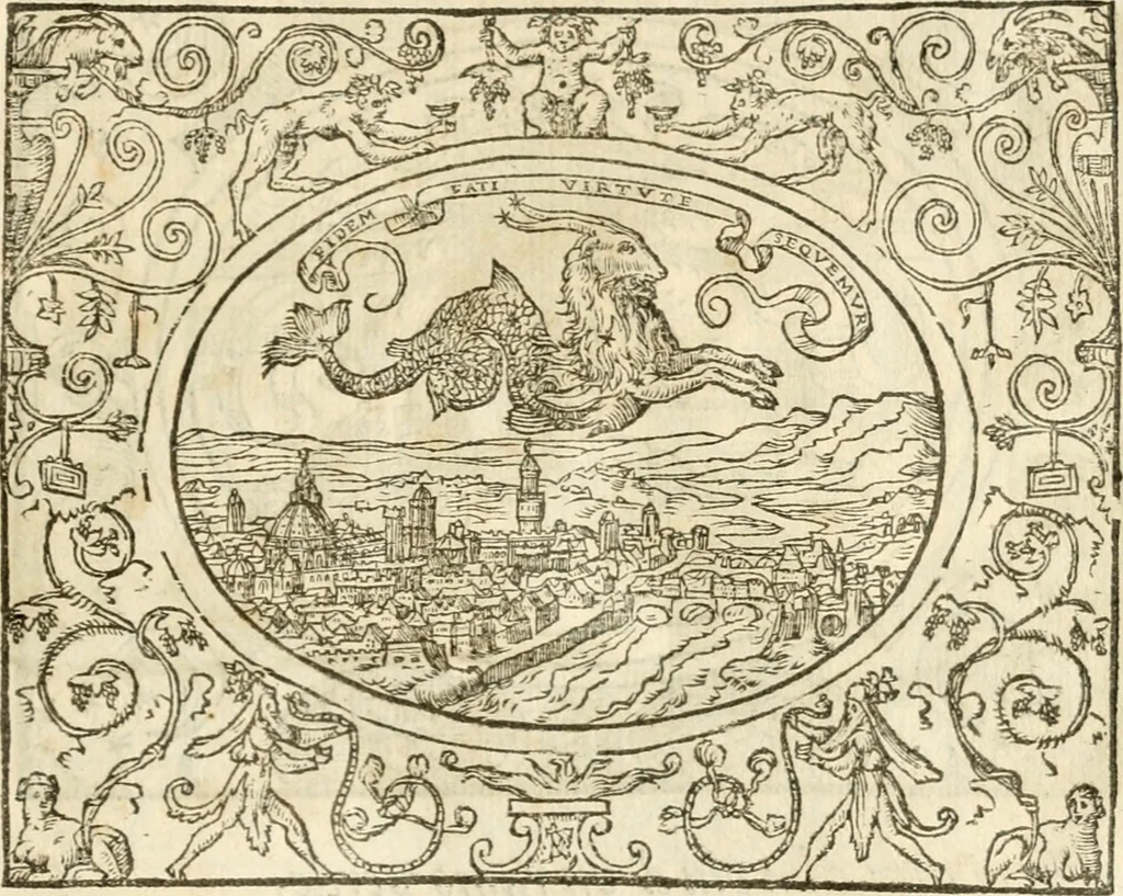 An illustration from Le sententiose imprese ; et, Dialogo, 1560, leaf 86