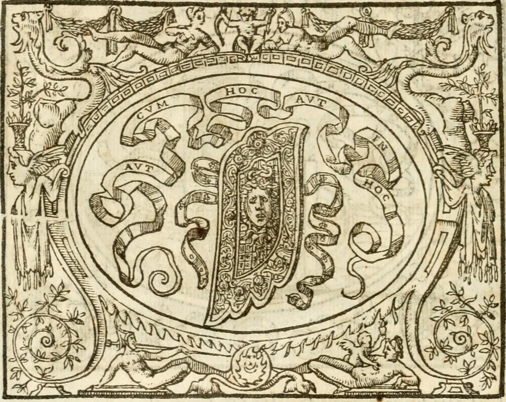 An illustration from Le sententiose imprese ; et, Dialogo, 1560, leaf 97