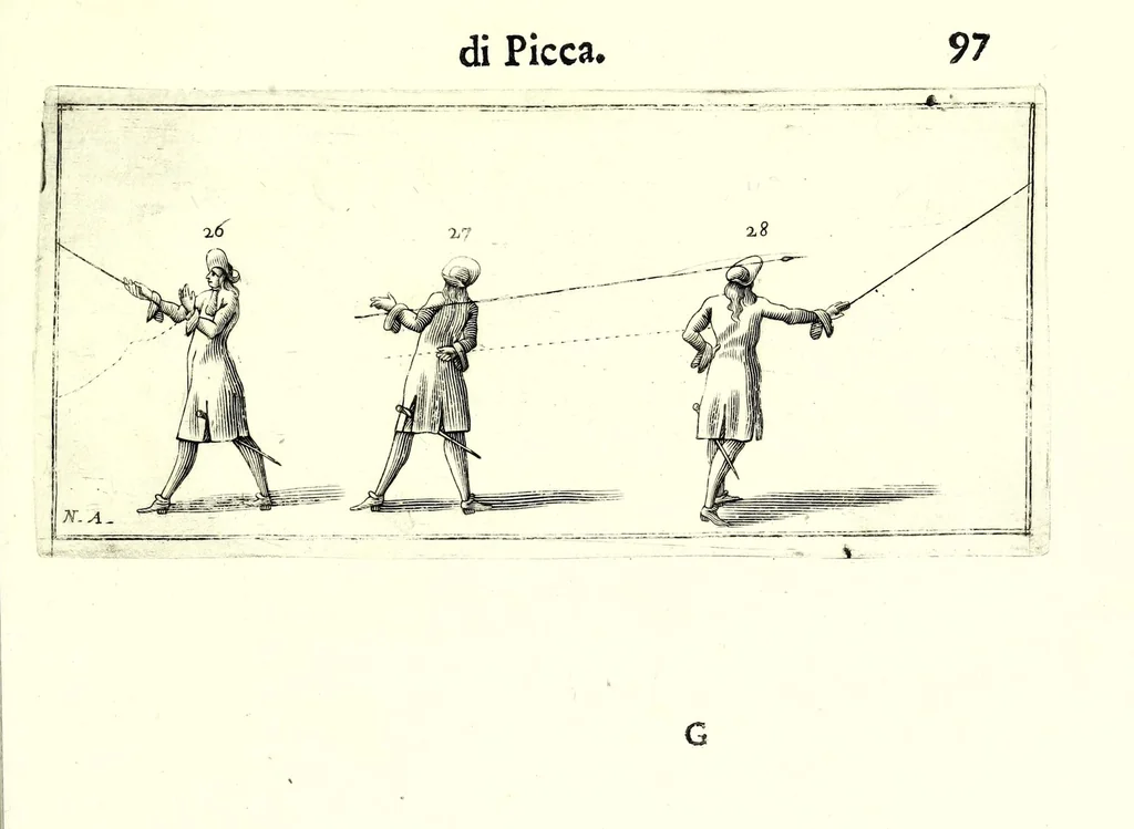 An illustration from L'esercizio accademico di picca, 1688, leaf 107