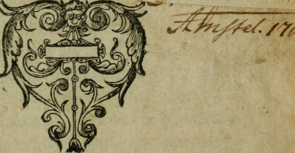 An illustration from Les essais, 1602, leaf 4