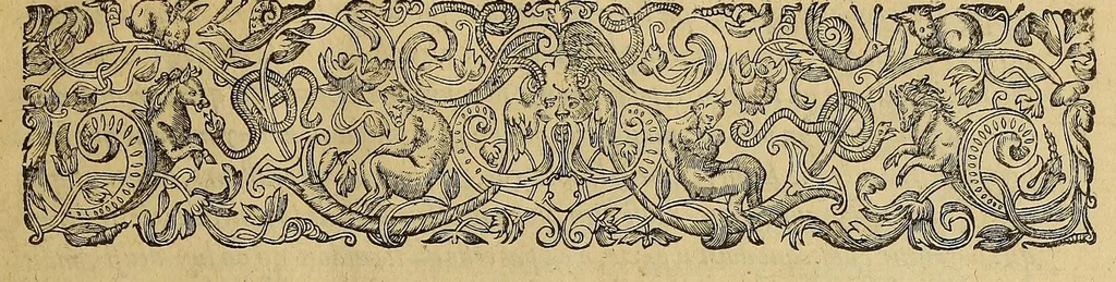 An illustration from Les essais de Michel seigneur de Montaigne, 1595, leaf 13