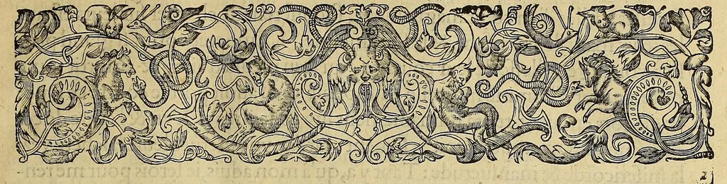 An illustration from Les essais de Michel seigneur de Montaigne, 1595, leaf 35
