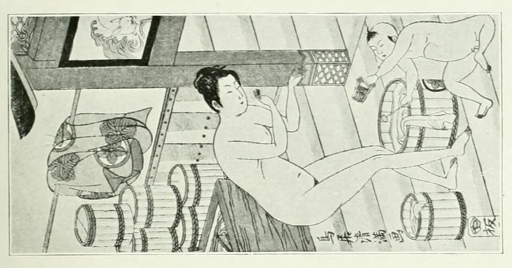 An illustration from Les estampes japonaises. Traduction de P. André Lemoisne, 1911, leaf 109