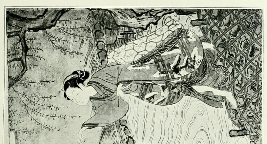 An illustration from Les estampes japonaises. Traduction de P. André Lemoisne, 1911, leaf 149