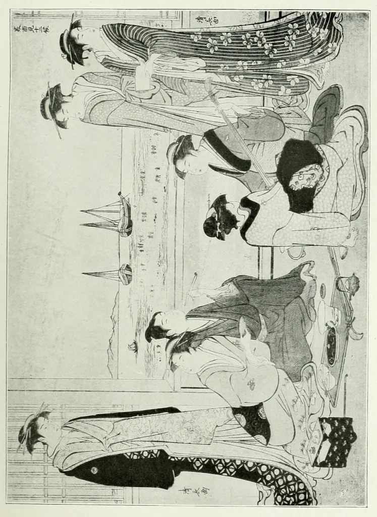 An illustration from Les estampes japonaises. Traduction de P. André Lemoisne, 1911, leaf 249