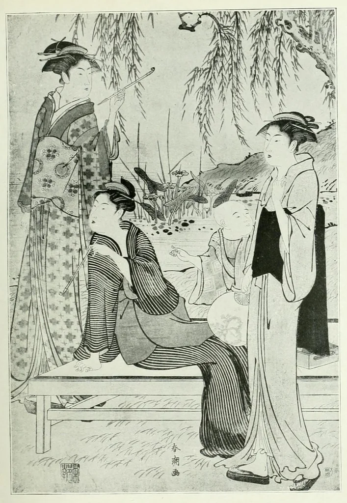 An illustration from Les estampes japonaises. Traduction de P. André Lemoisne, 1911, leaf 277