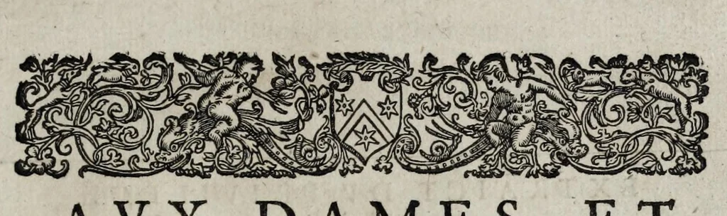 An illustration from Les excellents eschantillons, patrons et modelles du seigneur Federic de Vinciolo venitien : pour apprendre à faire toutes sortes d'ouurages de lingerie, de poinct couppé, grands et petits passements à iour, & dentelles exquises, 1623, leaf 19