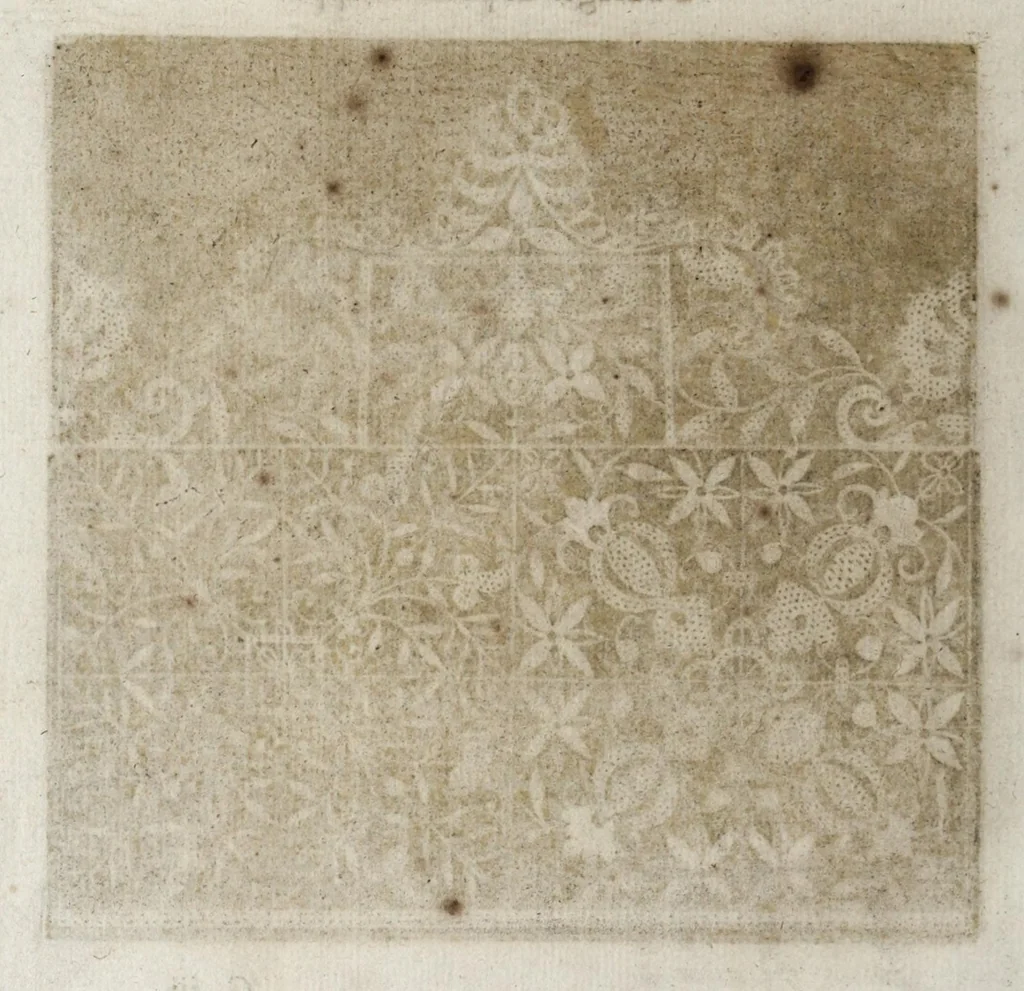 An illustration from Les excellents eschantillons, patrons et modelles du seigneur Federic de Vinciolo venitien : pour apprendre à faire toutes sortes d'ouurages de lingerie, de poinct couppé, grands et petits passements à iour, & dentelles exquises, 1623, leaf 66