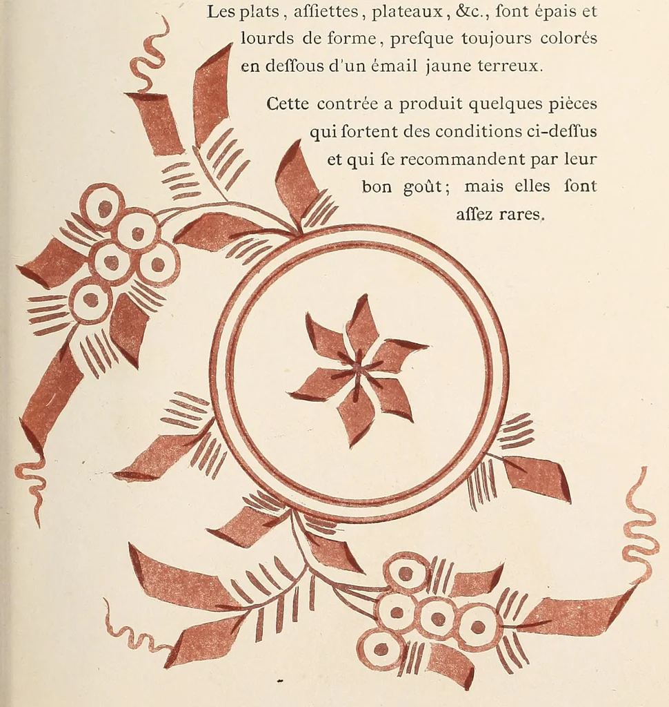 An illustration from Les faïences anciennes & modernes : leurs marques & decors, 1874, leaf 131