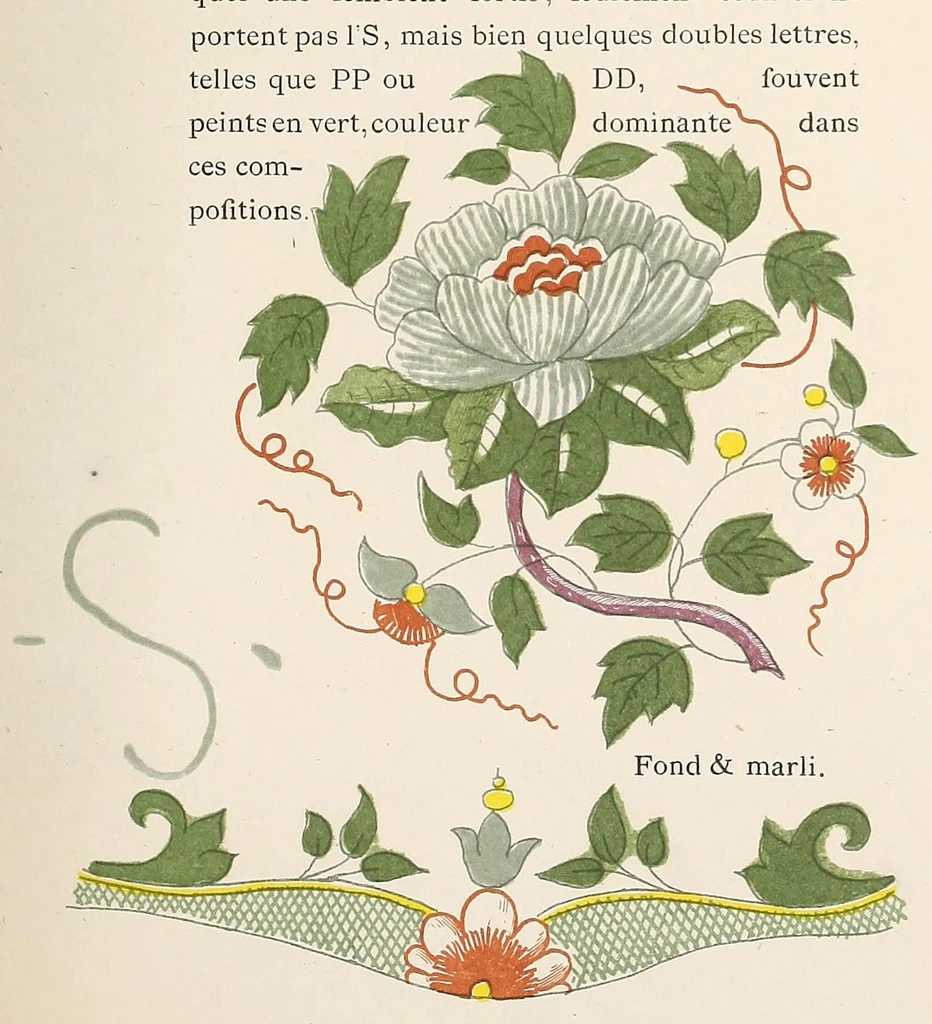 An illustration from Les faïences anciennes & modernes : leurs marques & decors, 1874, leaf 63