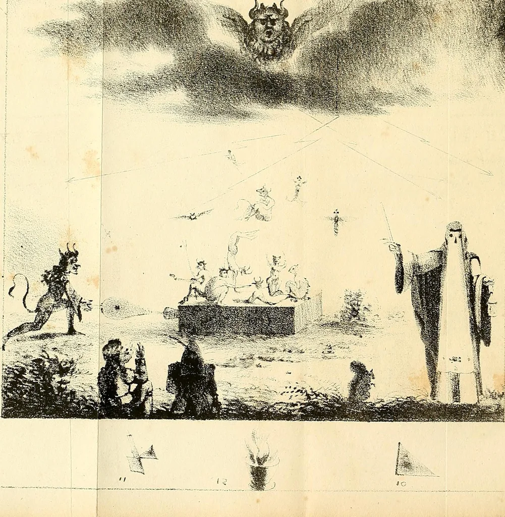 An illustration from Les Farfadets, ou Tous les démons ne sont pas de l'autre monde, 1821, leaf 313