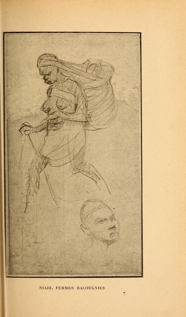 An illustration from Les femmes au Congo, 1898, leaf 97