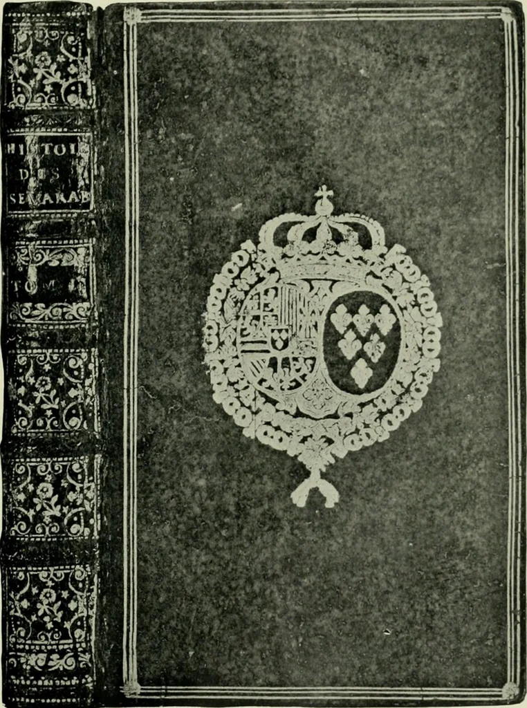 An illustration from Les femmes bibliophiles; catalogue of a collection of books bound by famous binders for royal and distinguished ladies from Marguerite de Valois to the Empress Eugénie, 1919, leaf 104