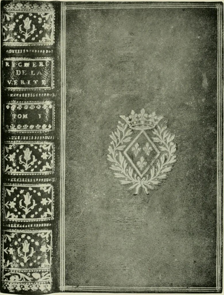 An illustration from Les femmes bibliophiles; catalogue of a collection of books bound by famous binders for royal and distinguished ladies from Marguerite de Valois to the Empress Eugénie, 1919, leaf 130