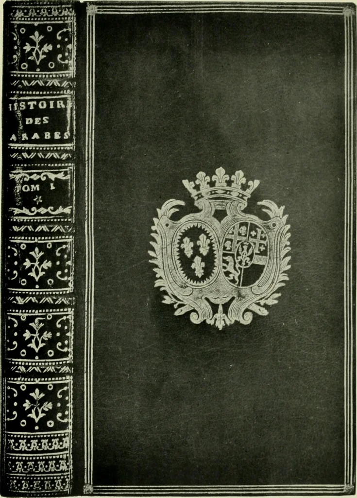 An illustration from Les femmes bibliophiles; catalogue of a collection of books bound by famous binders for royal and distinguished ladies from Marguerite de Valois to the Empress Eugénie, 1919, leaf 150