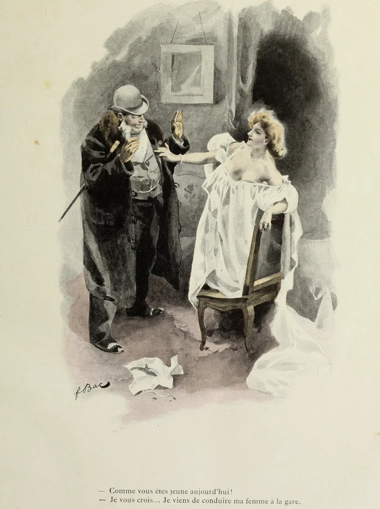 An illustration from Les fetes galantes;, 1894, leaf 20