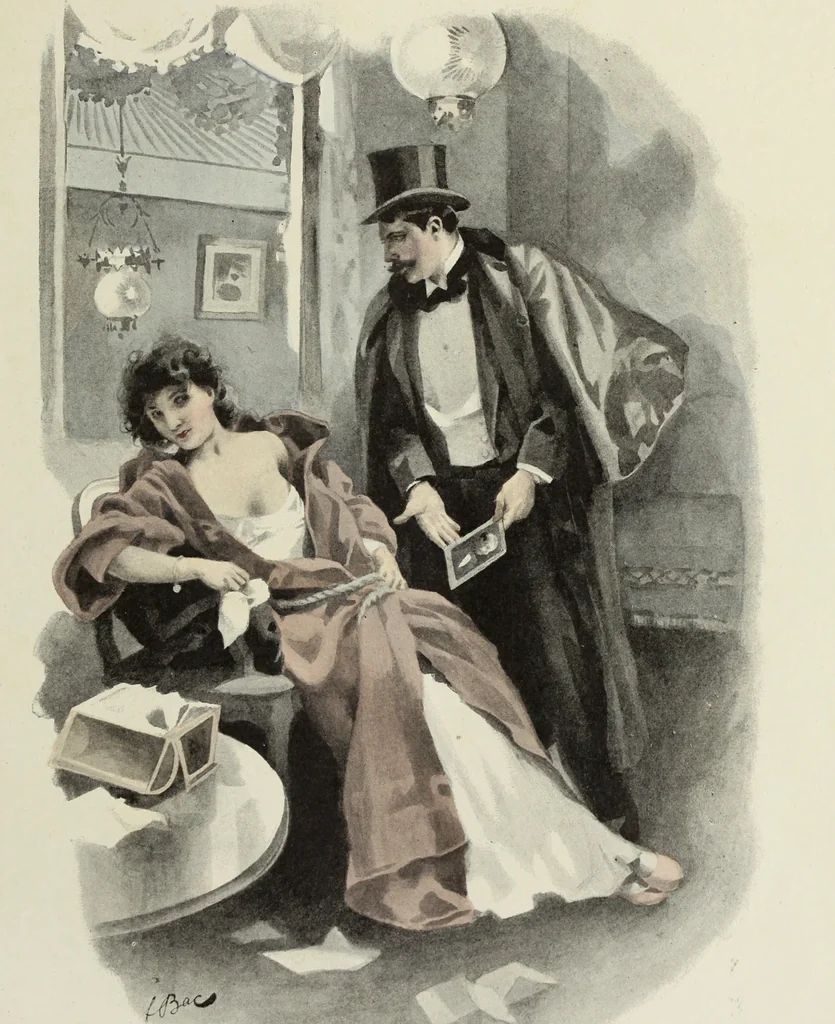 An illustration from Les fetes galantes;, 1894, leaf 22