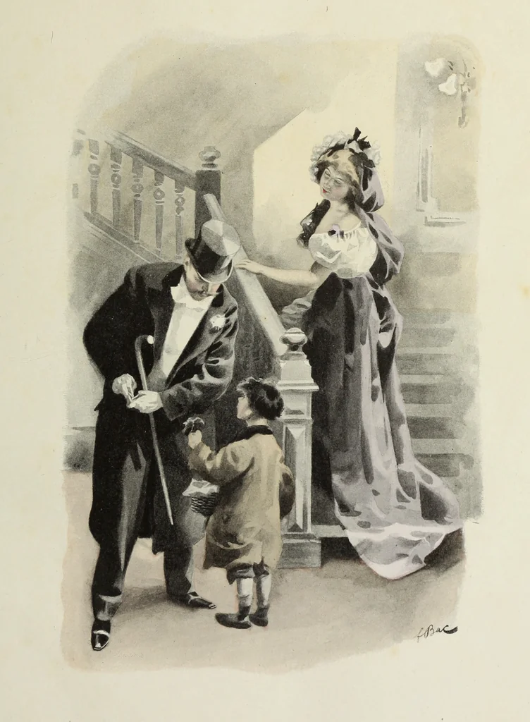An illustration from Les fetes galantes;, 1894, leaf 30