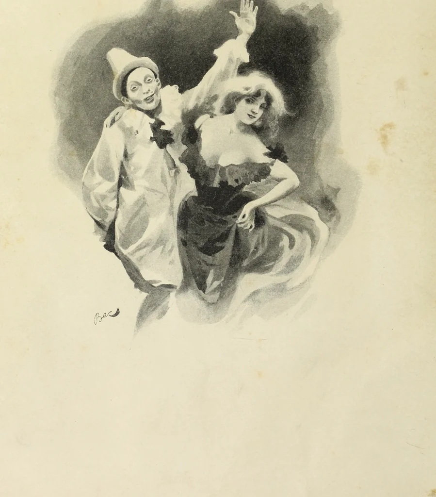 An illustration from Les fetes galantes;, 1894, leaf 61