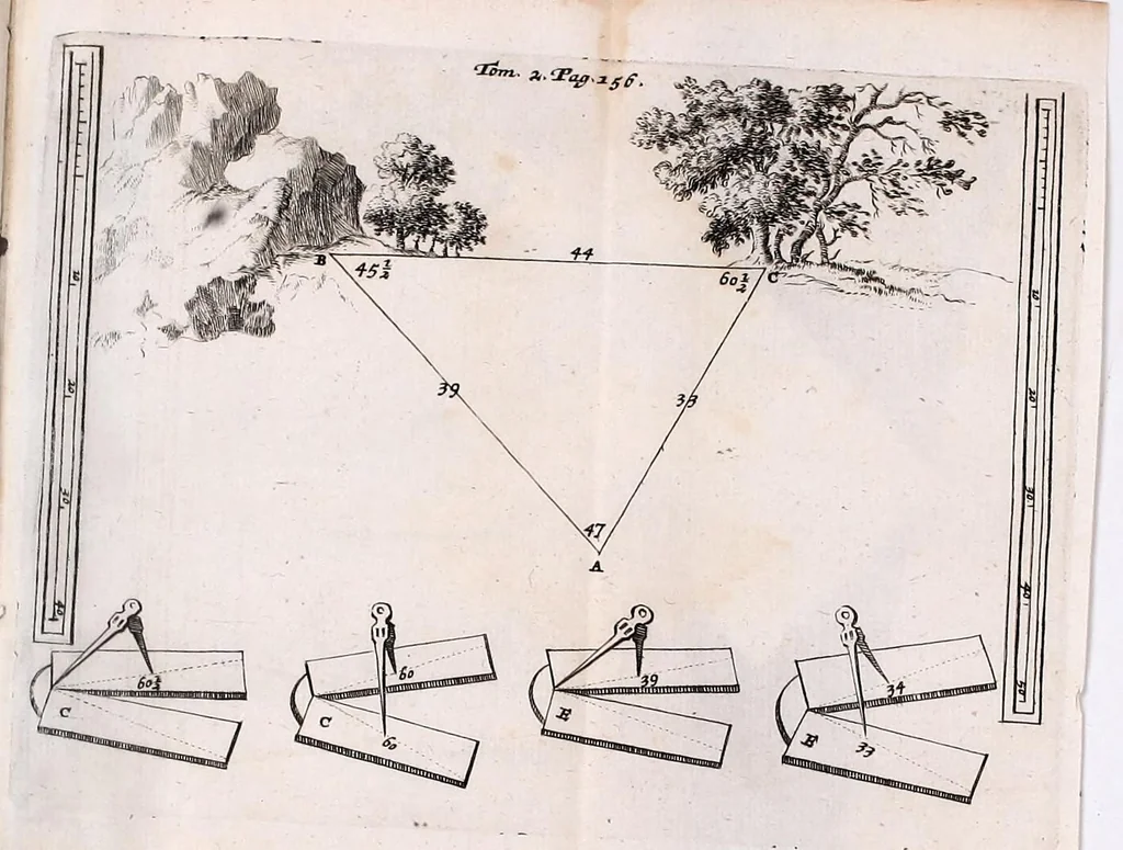 An illustration from Les fonctions de tous les officiers de l'infanterie : depuis celle du sergent jusques à celle du colonel : la fortification offensive & deffensive: la maniere de construire toutes sortes de places regulieres & irregulieres : l'usage du compas de proportion, le tout representé par figures : comme aussi les evolutions militaires, l'exercice du mousquet & de la pique, telles que le roi le fait faire à ses mousquetaires & à son regiment des gardes : & l'abbregé de toutes les ordonnances & reglemens que sa majesté a fait faire depuis 1651 jusques en 1667, et aussi le rang de tous les regimens de France, 1688, leaf 161