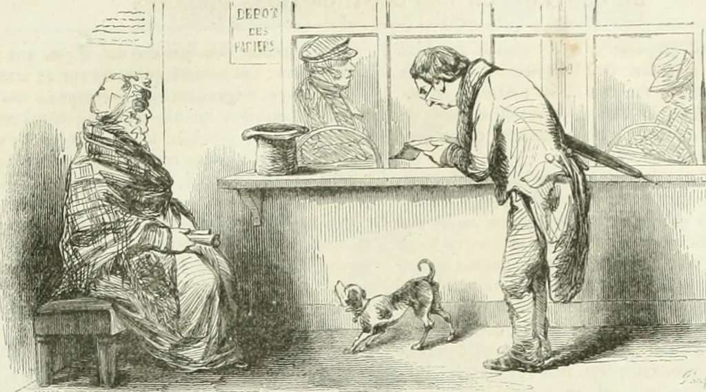 An illustration from Les Français peints par eux-mêmes, 1853, leaf 676