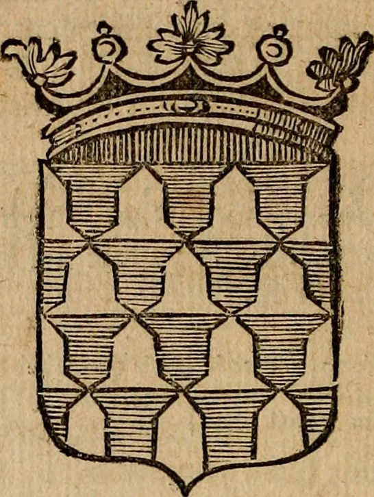 An illustration from Les généaologies historiques des rois, empereurs, &c : et de toutes les maisons souveraines qui ont subsisté jusqu'à présent, exposées dans les cartes généalogiques tirées des meilleurs auteurs, avec des explications historiques et chronologiques .., 1736, leaf 497