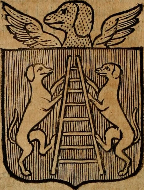 An illustration from Les généaologies historiques des rois, empereurs, &c : et de toutes les maisons souveraines qui ont subsisté jusqu'à présent, exposées dans les cartes généalogiques tirées des meilleurs auteurs, avec des explications historiques et chronologiques .., 1736, leaf 573